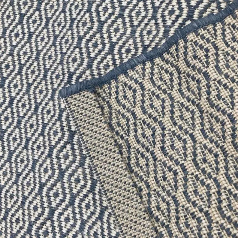 7x10 Feet Blue & White Geometric Outdoor Patio Area Rug Home Mart Goods