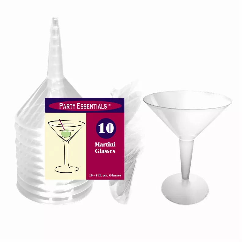8 Oz. Clear Martini Glasses True Brands