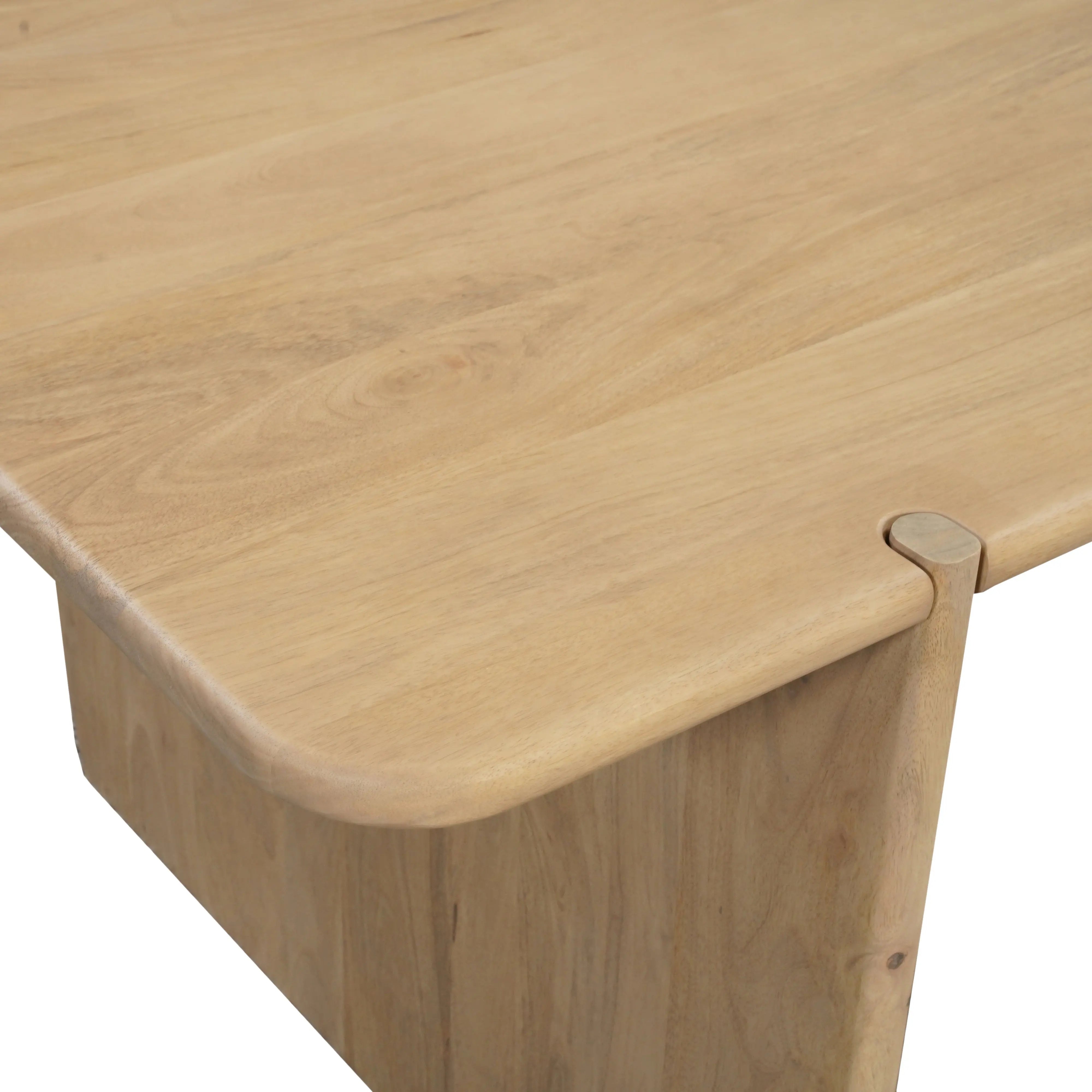 80" Natural Wood Double Pedestal Base Dining Table Homeroots Kitchen & Dining