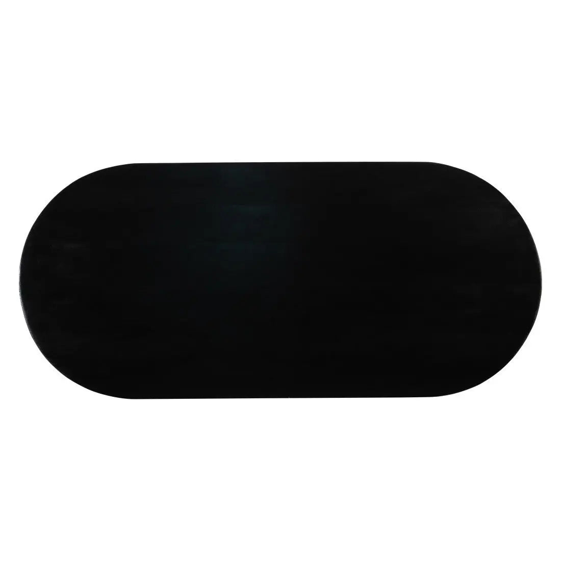 81" Black Wood Pedestal Base Oval Dining Table Homeroots Kitchen & Dining