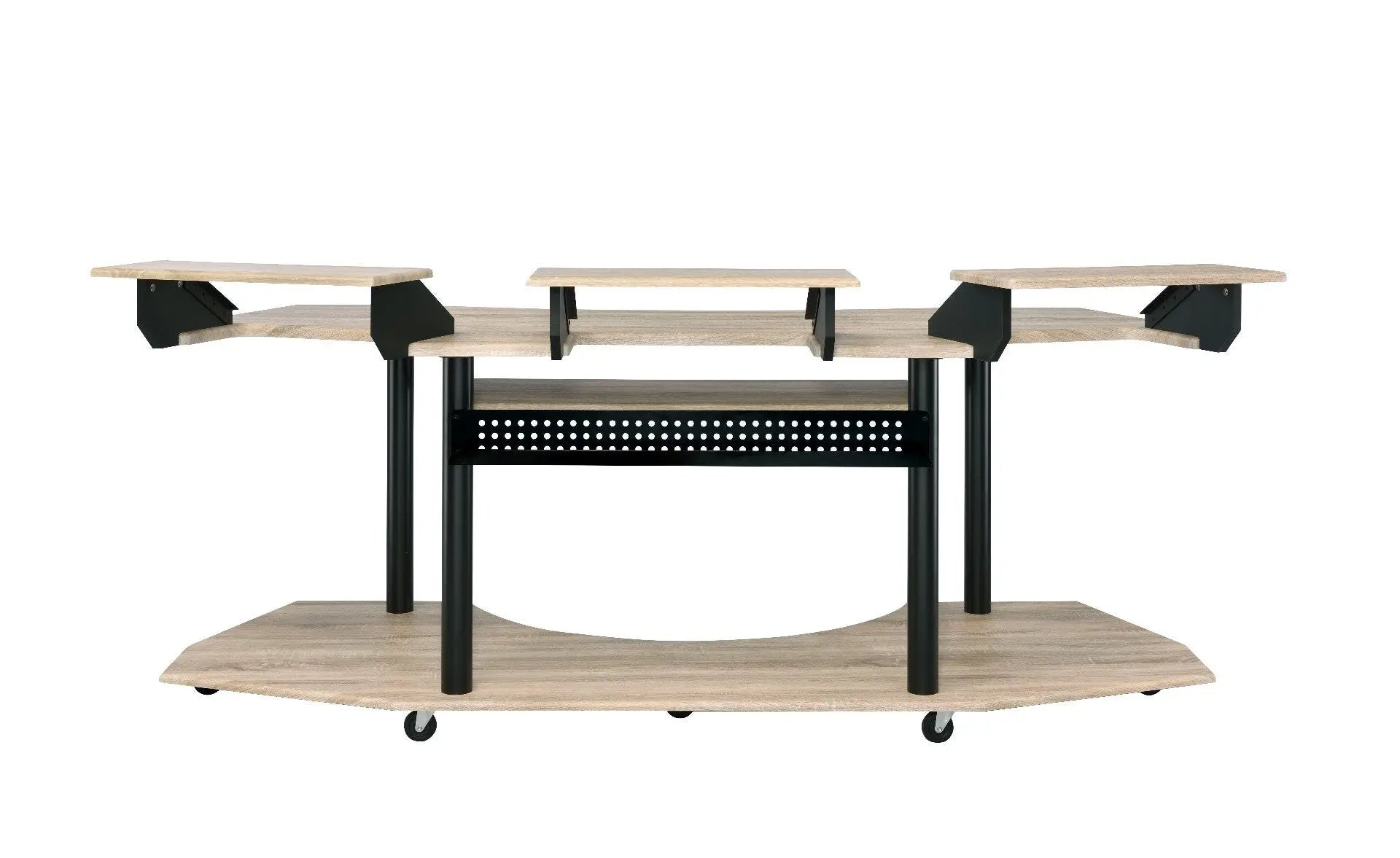 83" Natural and Black Music Recording Studio Desk Homeroots Office