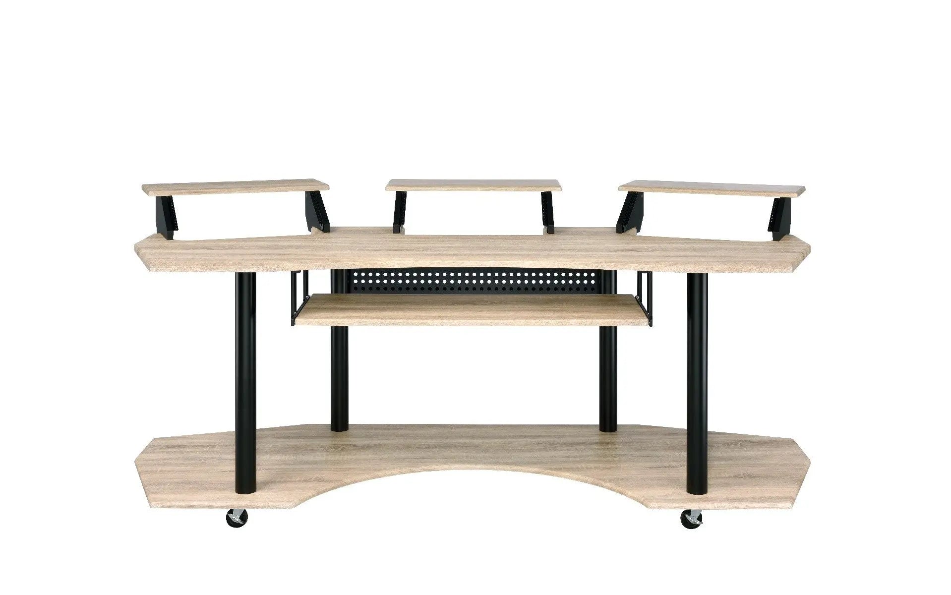 83" Natural and Black Music Recording Studio Desk Homeroots Office