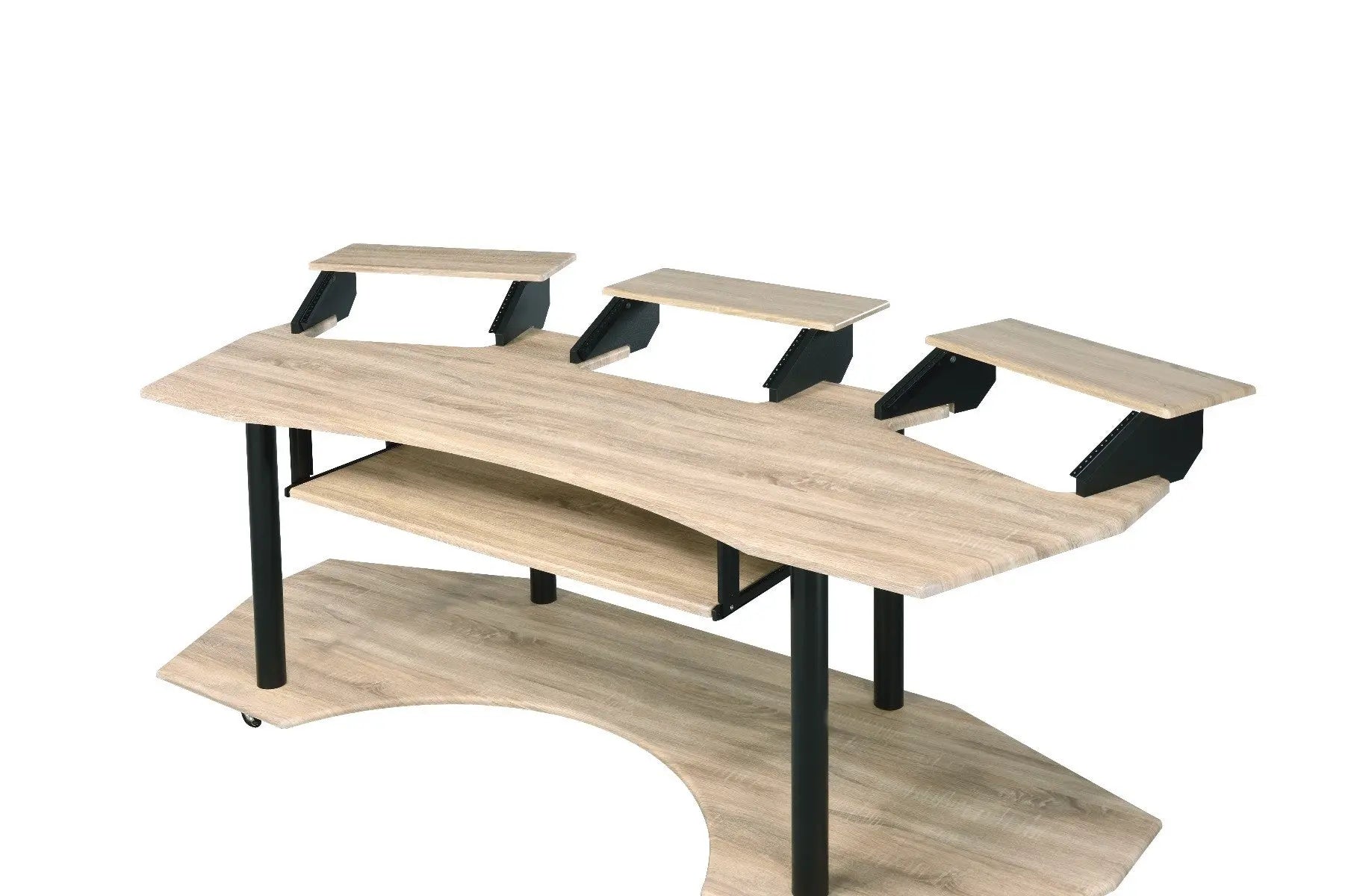 83" Natural and Black Music Recording Studio Desk Homeroots Office