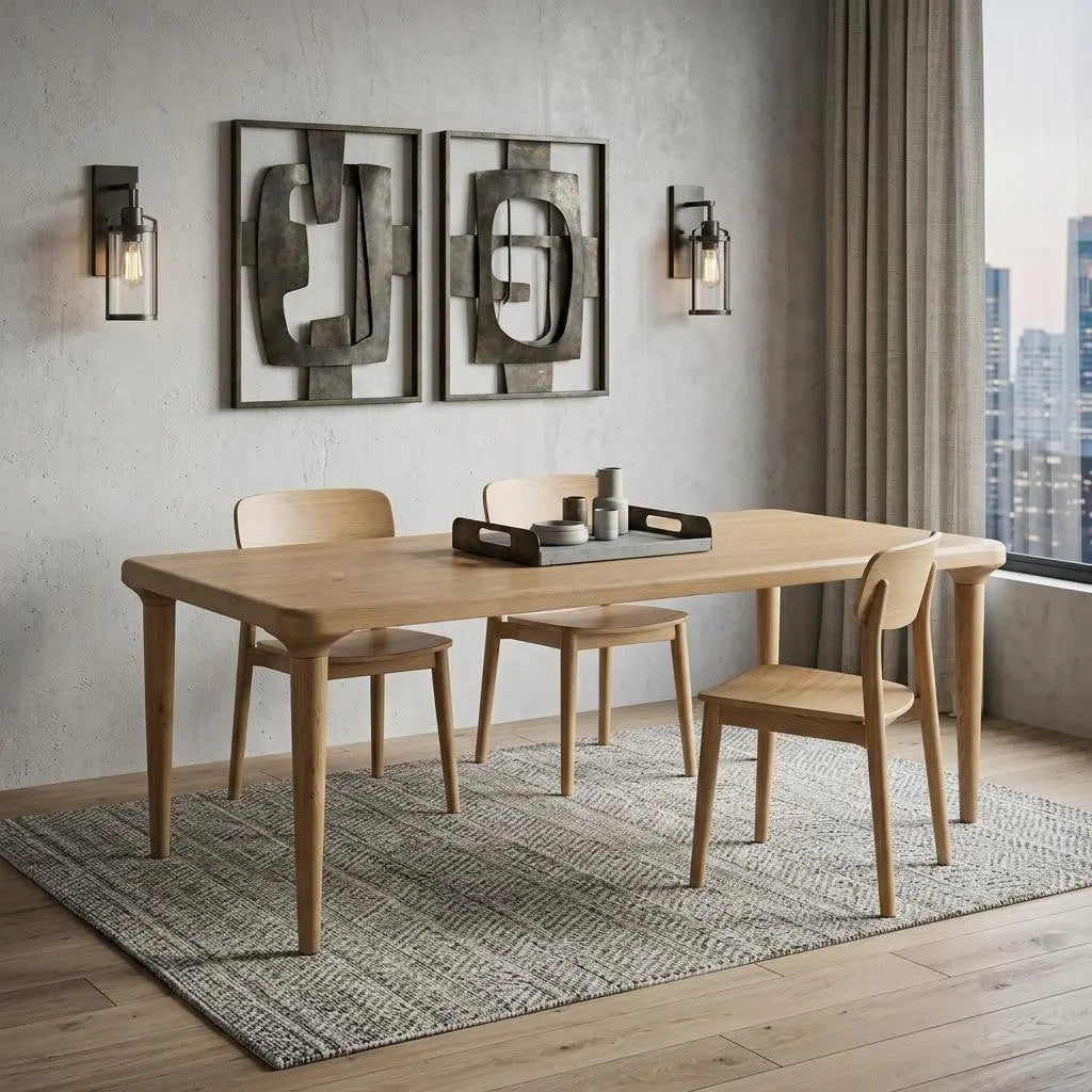 84" Brown Solid Wood Dining Table Homeroots Kitchen & Dining