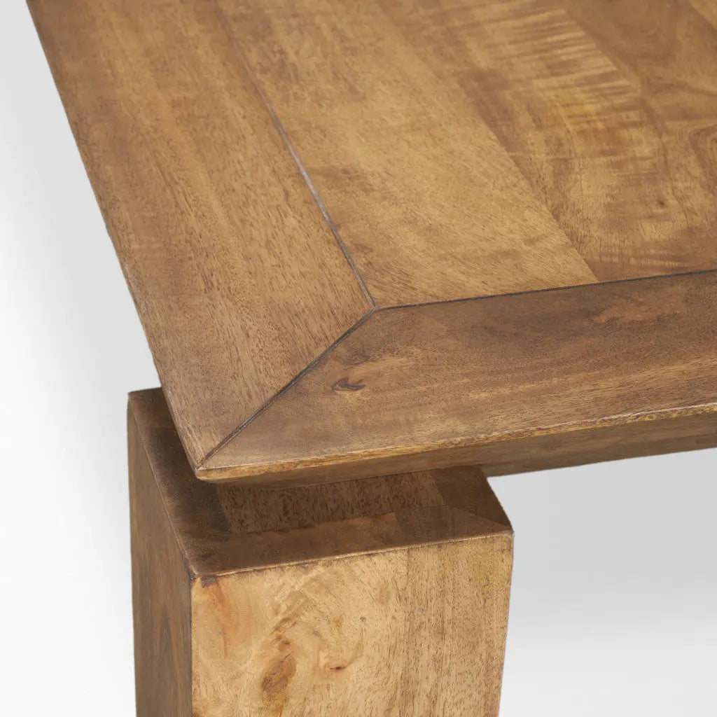 84" Brown Solid Wood Dining Table Homeroots Kitchen & Dining
