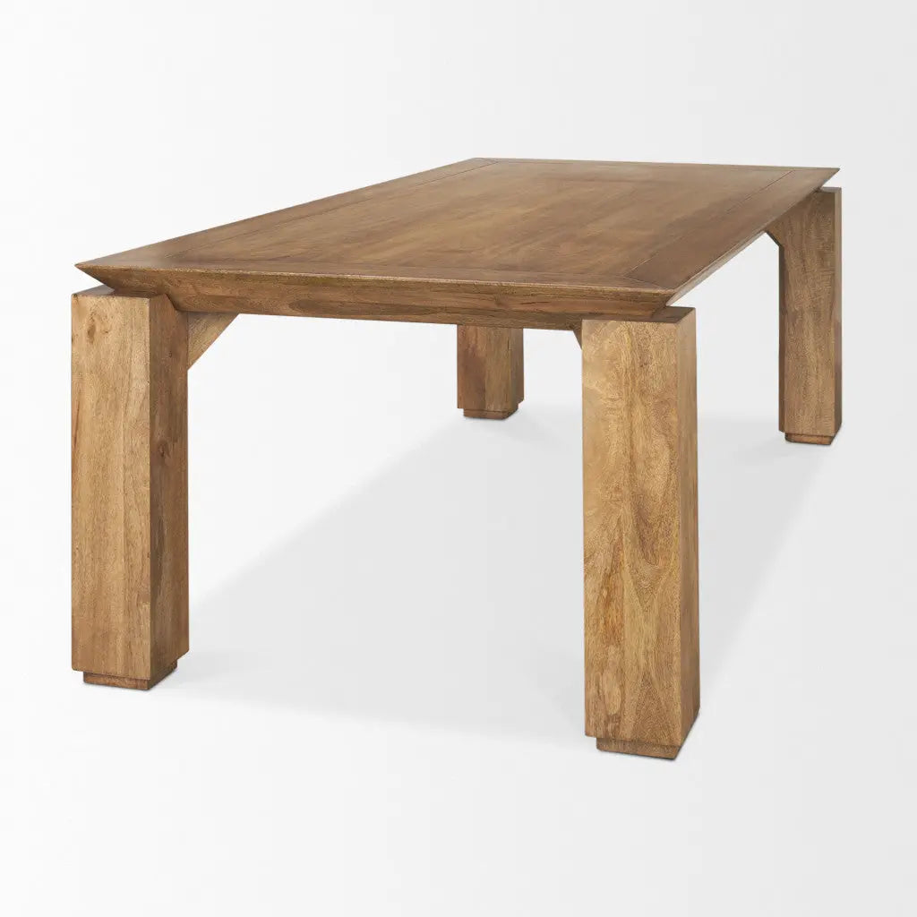 84" Brown Solid Wood Dining Table Homeroots Kitchen & Dining
