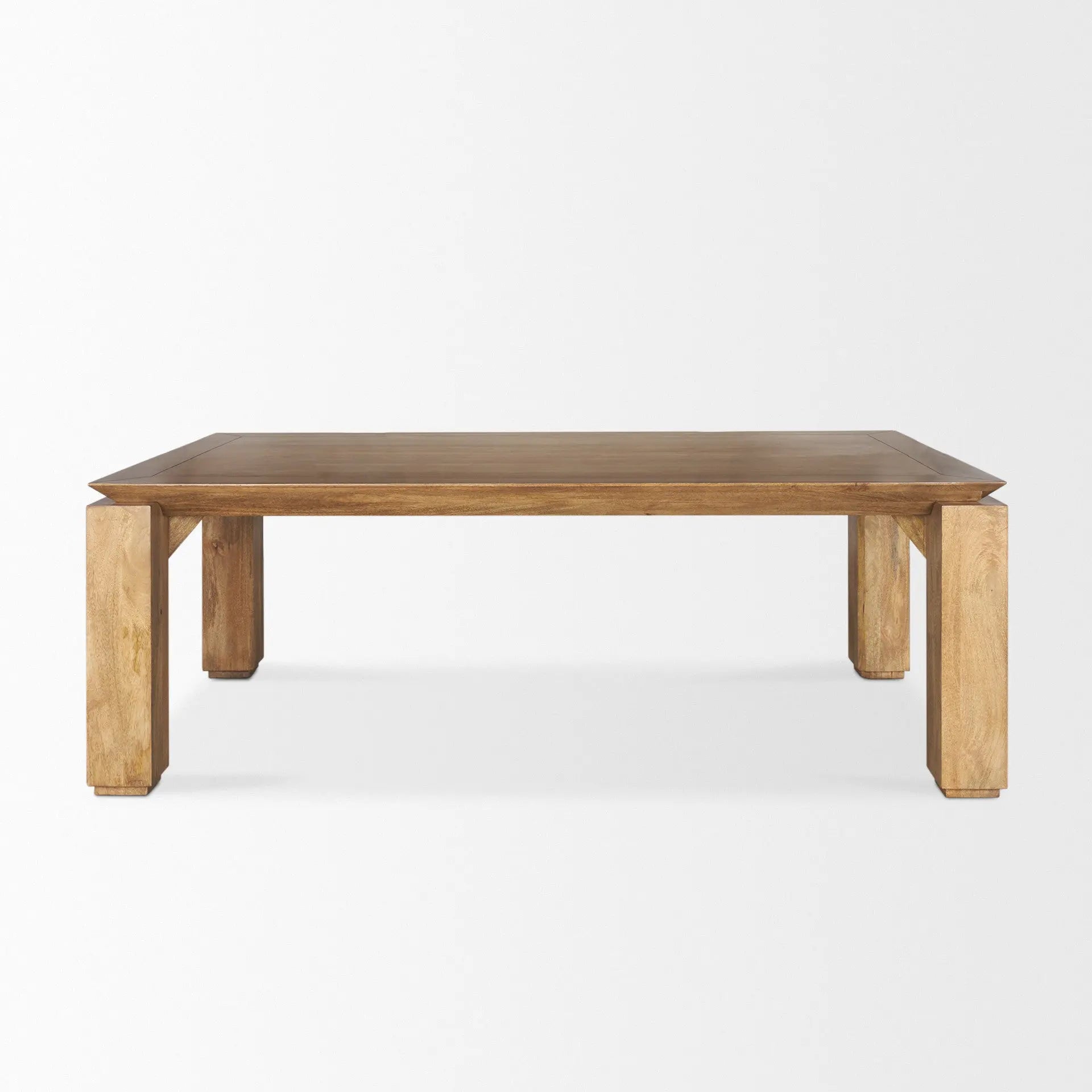 84" Brown Solid Wood Dining Table Homeroots Kitchen & Dining