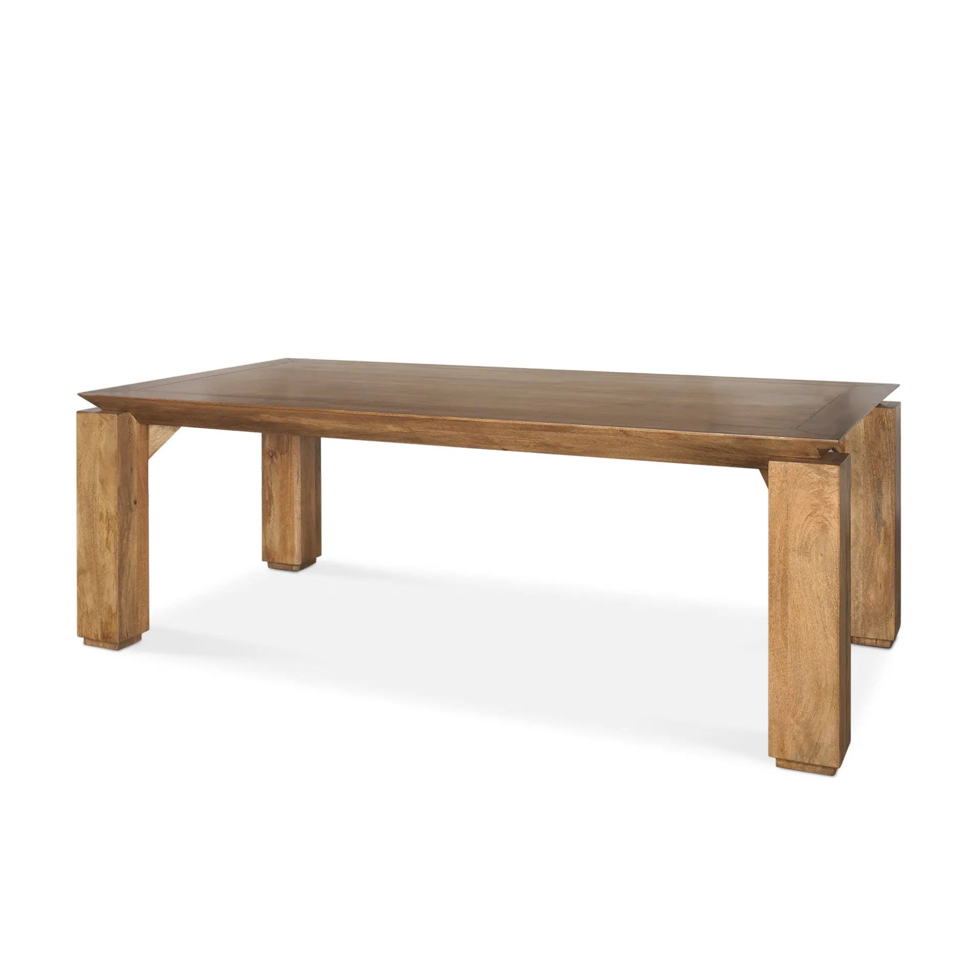 84" Brown Solid Wood Dining Table Homeroots Kitchen & Dining