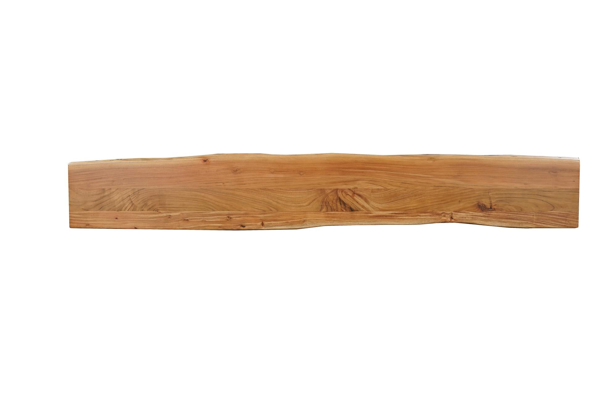 84" Brown Solid Wood Live Edge Dining Bench Homeroots Living Room
