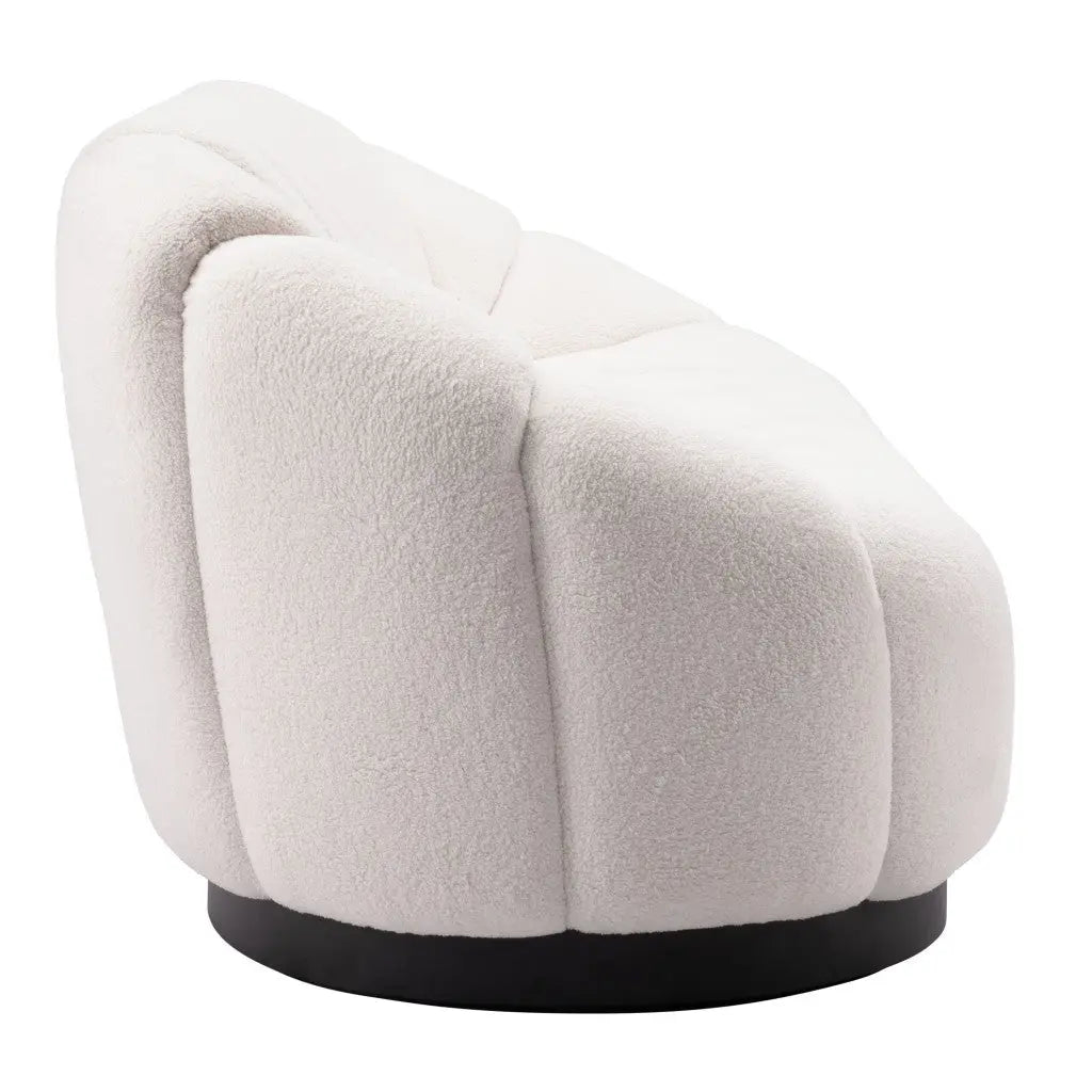 85" Cream Polyester Sofa Homeroots Living Room