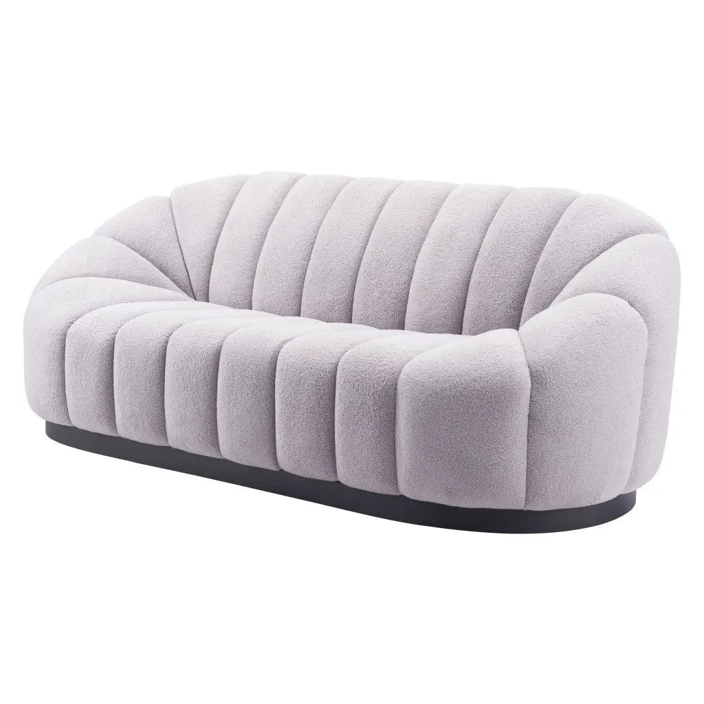 85" Gray Polyester Sofa Homeroots Living Room