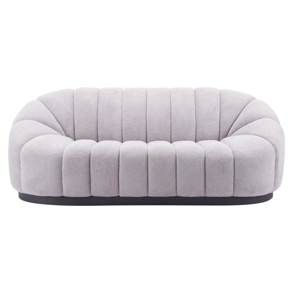 85" Gray Polyester Sofa Homeroots Living Room