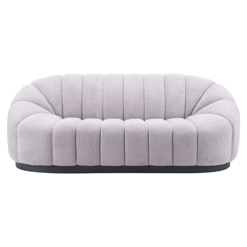 85" Gray Polyester Sofa Homeroots Living Room