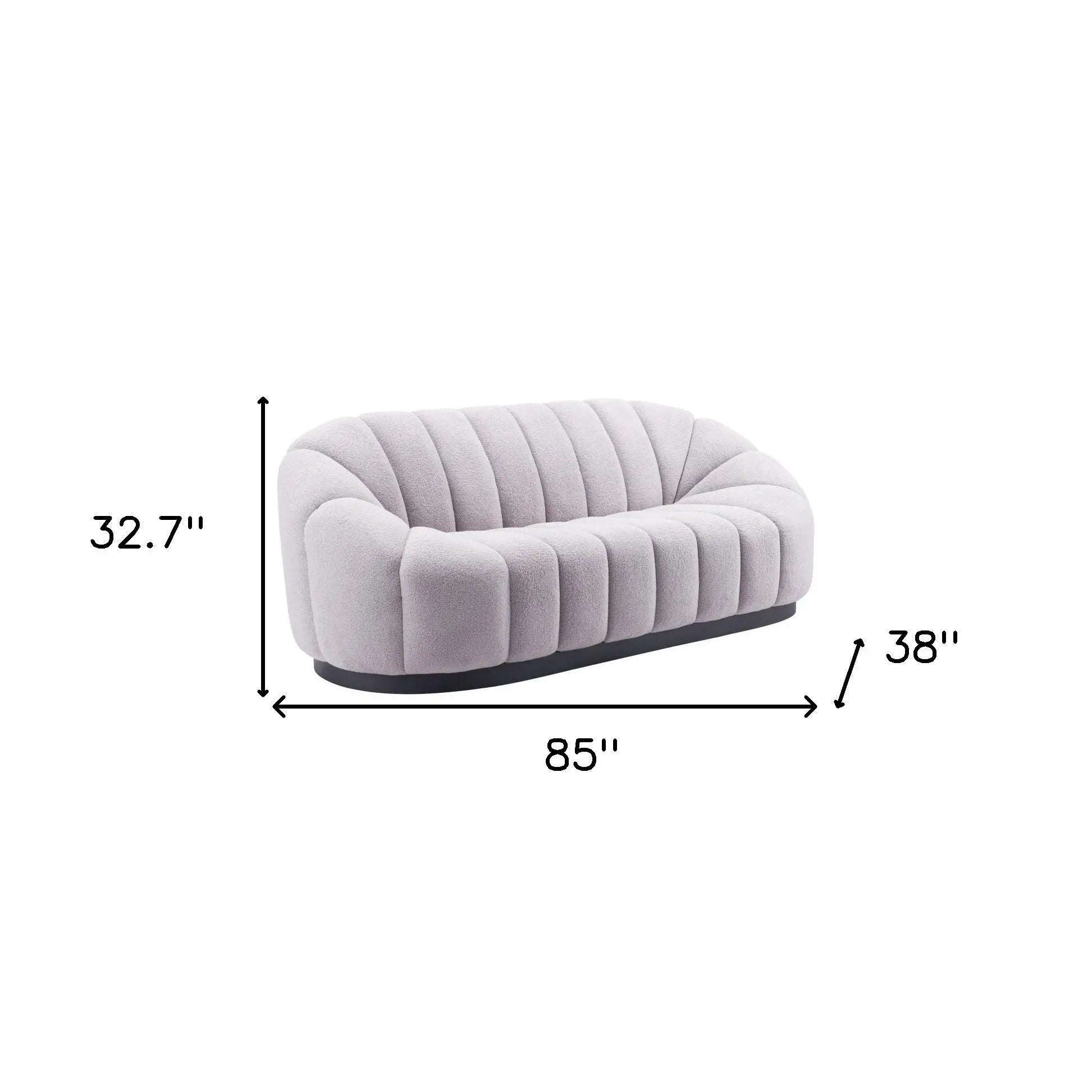 85" Gray Polyester Sofa Homeroots Living Room