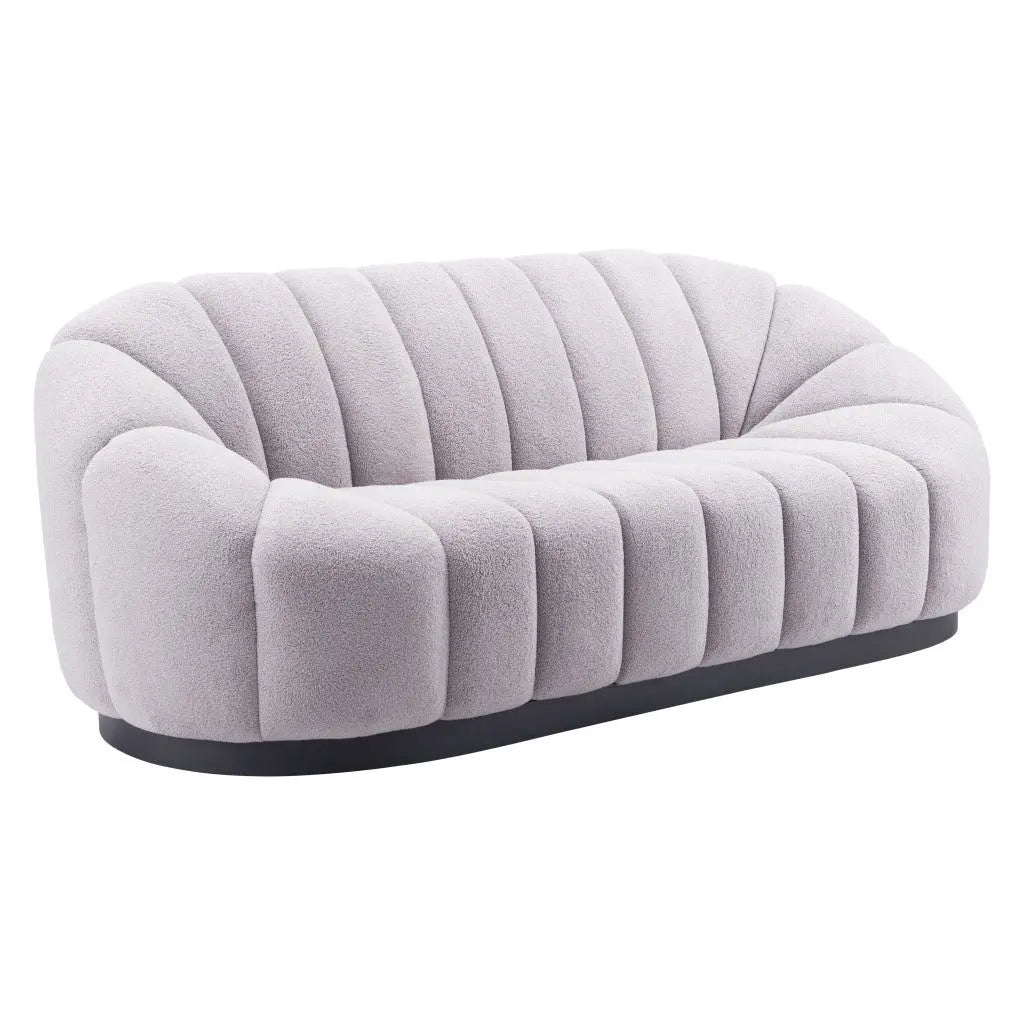 85" Gray Polyester Sofa Homeroots Living Room