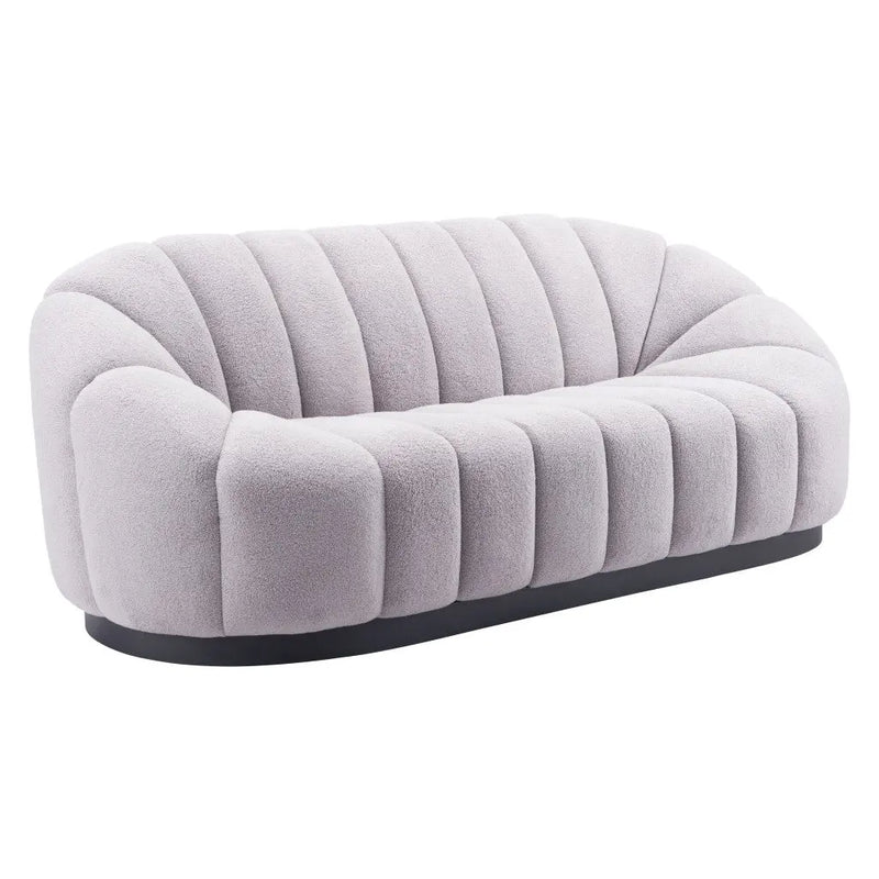 85" Gray Polyester Sofa Homeroots Living Room