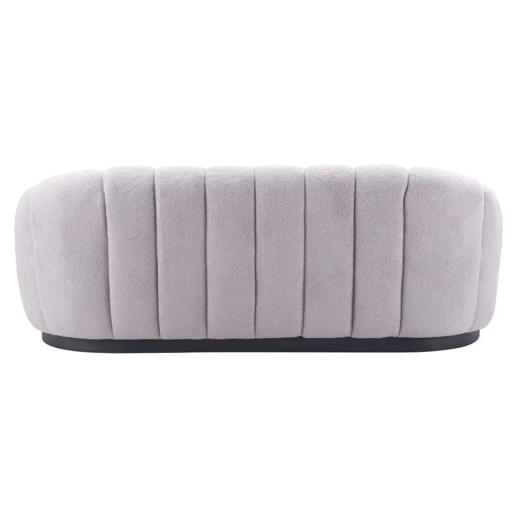 85" Gray Polyester Sofa Homeroots Living Room