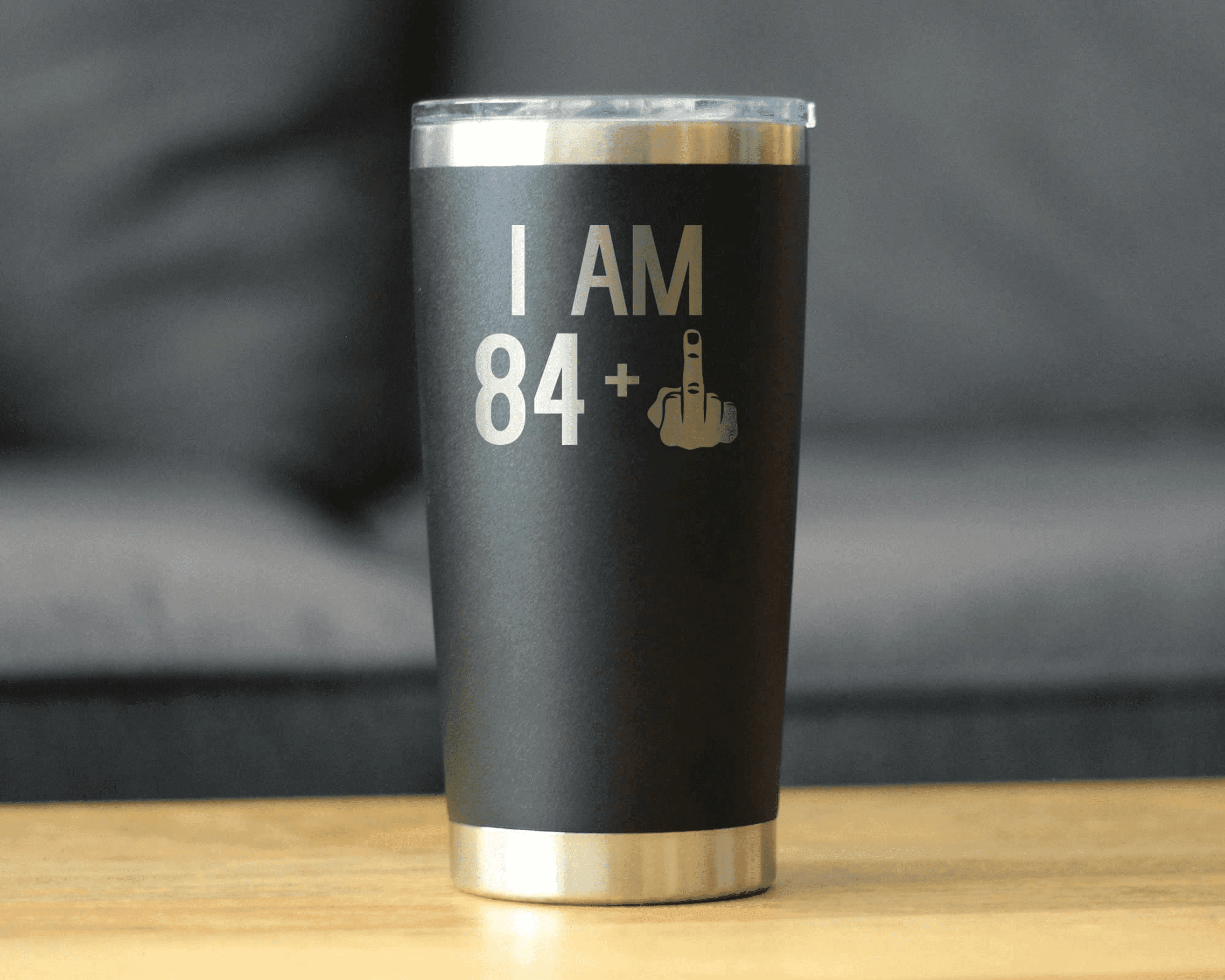 85th Birthday Gifts - Middle Finger Insulated Travel Tumbler Bevvee