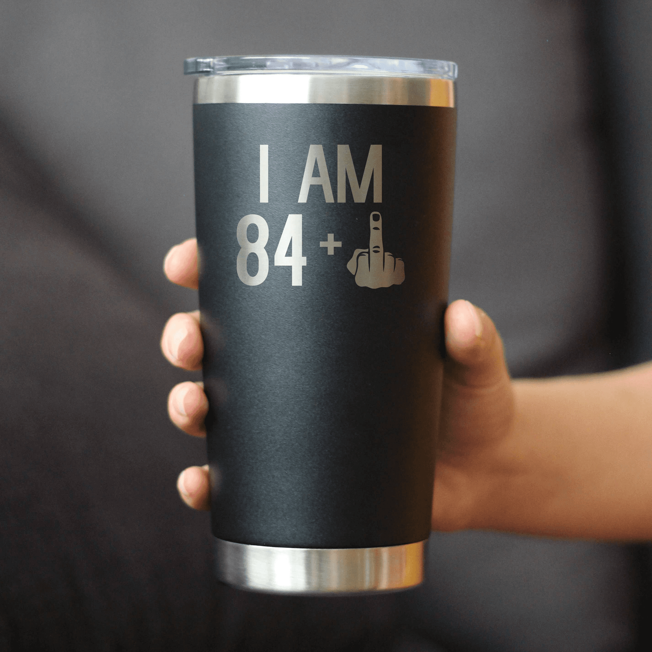 85th Birthday Gifts - Middle Finger Insulated Travel Tumbler Bevvee