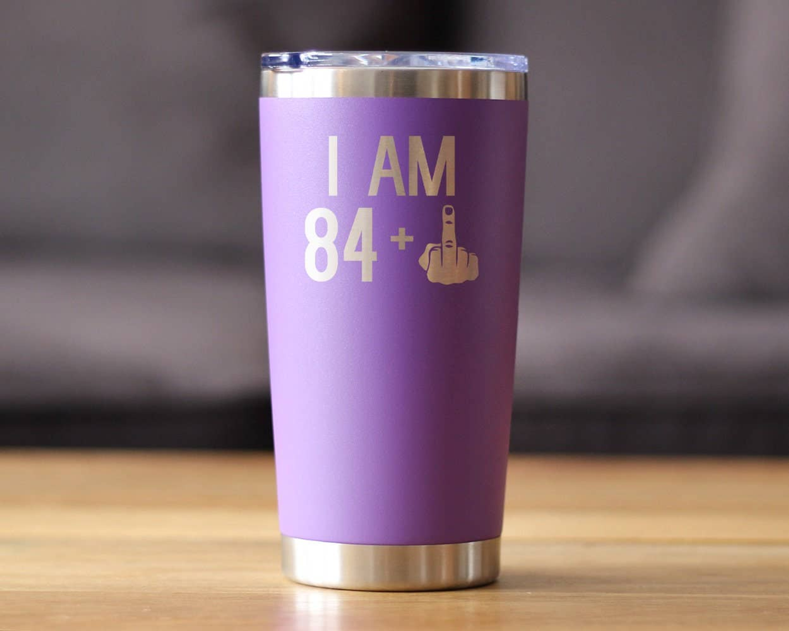 85th Birthday Gifts - Middle Finger Insulated Travel Tumbler Bevvee