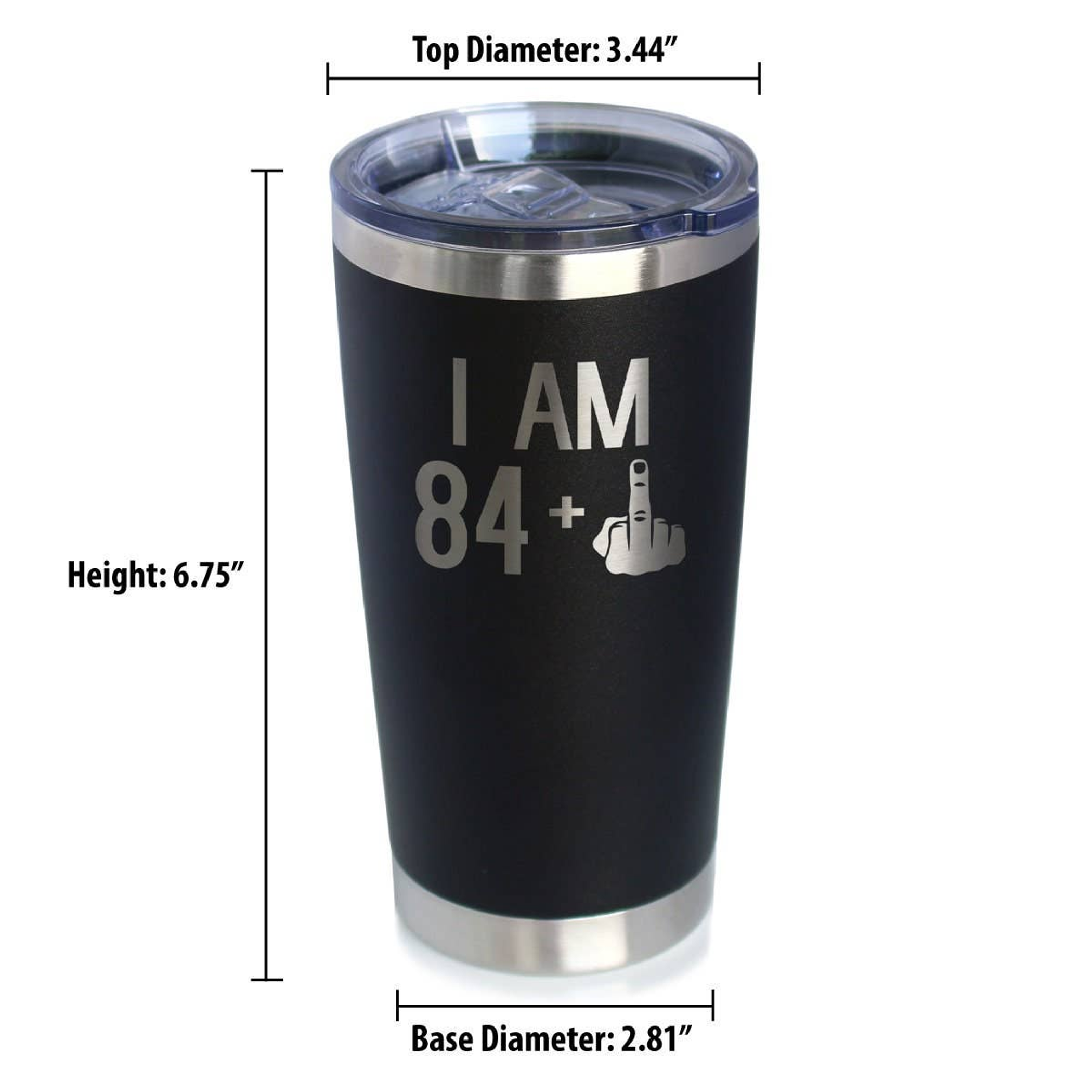 85th Birthday Gifts - Middle Finger Insulated Travel Tumbler Bevvee