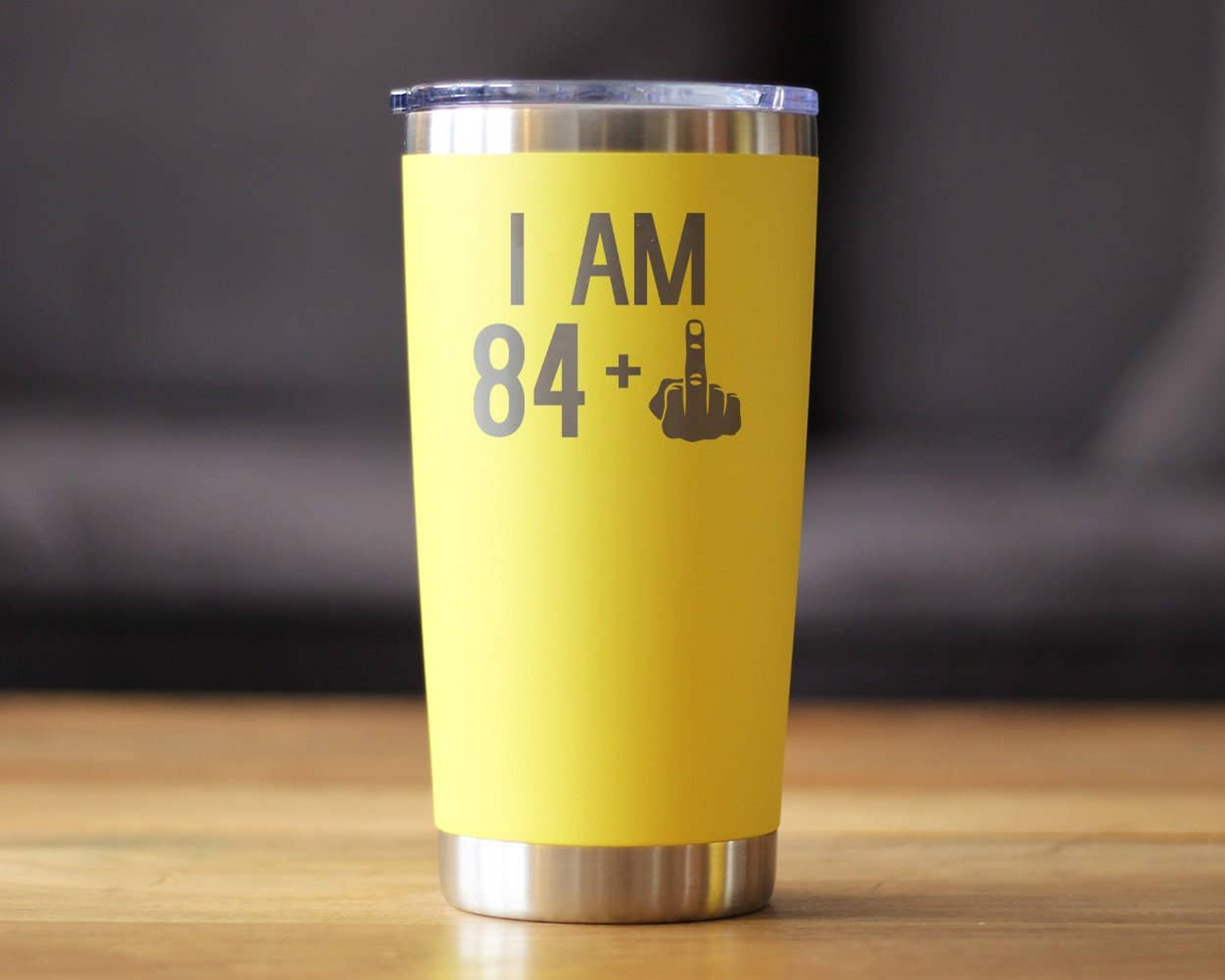 85th Birthday Gifts - Middle Finger Insulated Travel Tumbler Bevvee