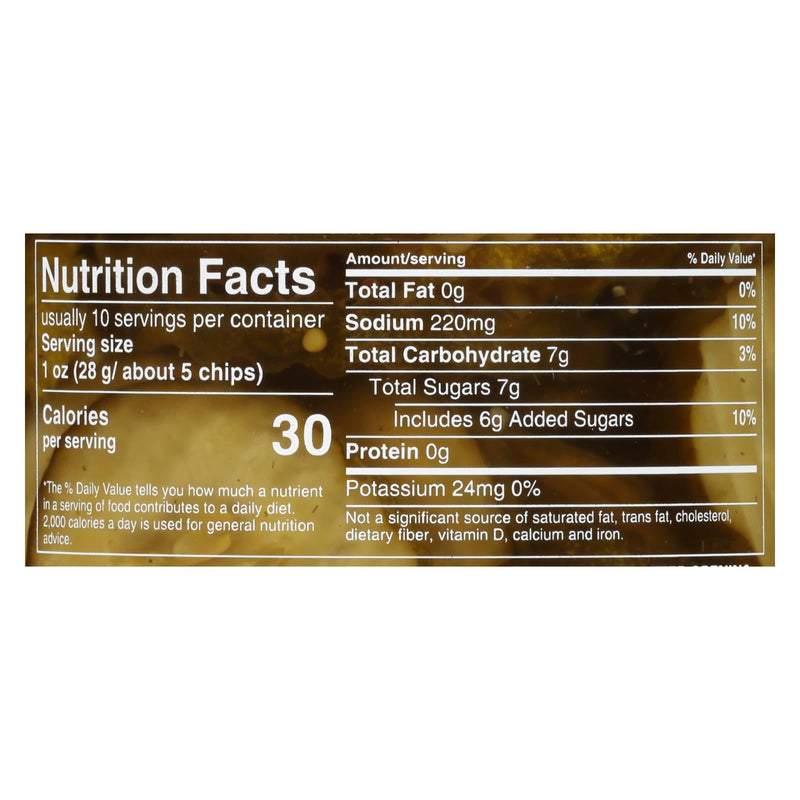 Mt Olive Pickle Co - Organic Pickles - Bread And Butter Chips - Case Of 6 - 16 Fl Oz. Mt Olive Pickle Co