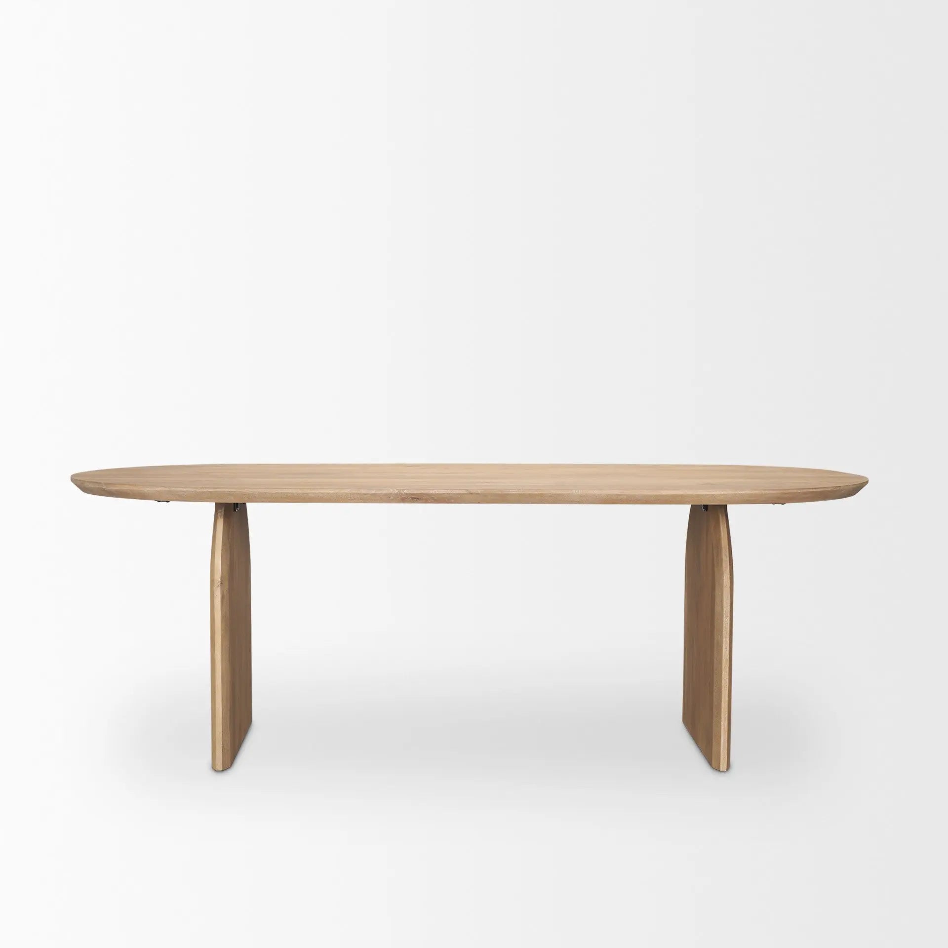 87" Brown Solid Wood Double Pedestal Base Oval Dining Table Homeroots Kitchen & Dining