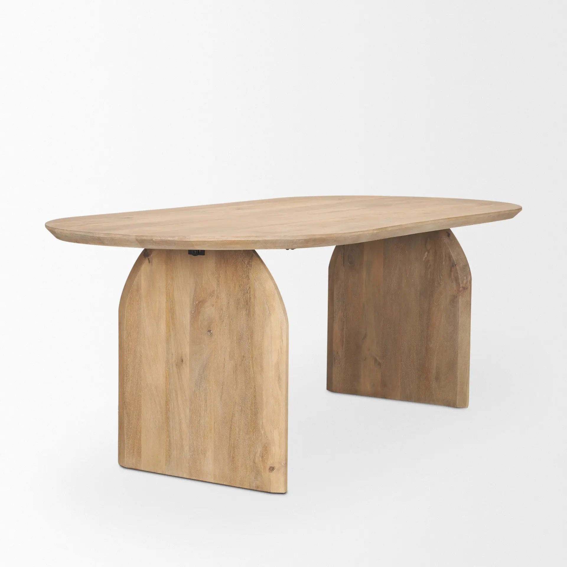 87" Brown Solid Wood Double Pedestal Base Oval Dining Table Homeroots Kitchen & Dining