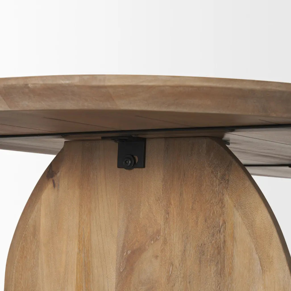 87" Brown Solid Wood Double Pedestal Base Oval Dining Table Homeroots Kitchen & Dining