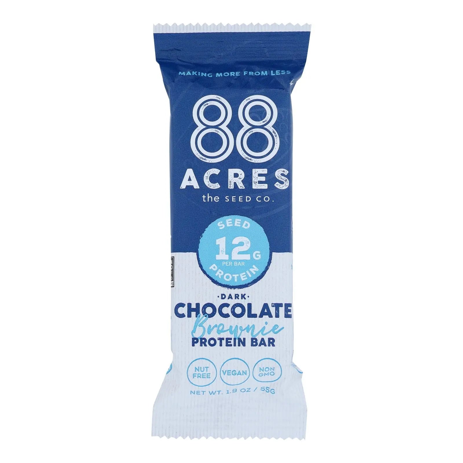 88 Acres - Protein Bar Dark Chocolate Brownie - Case Of 9-1.9 Oz 88 Acres