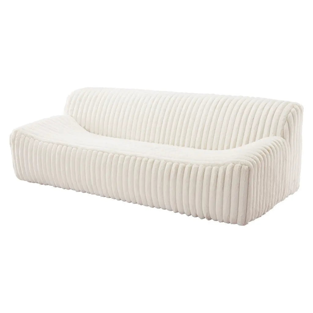 89" Cream Manufactured Wood Sofa - GreatEagleInc
