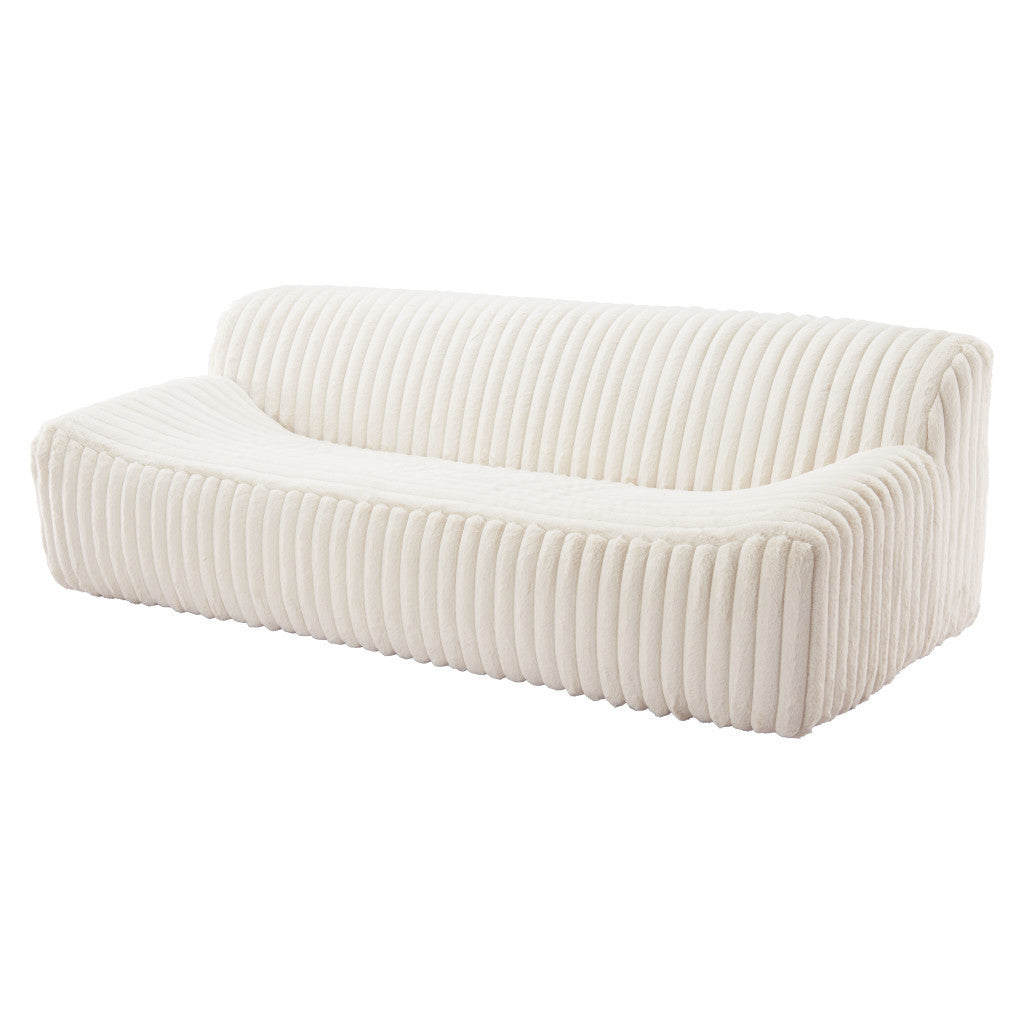 89" Cream Manufactured Wood Sofa - GreatEagleInc