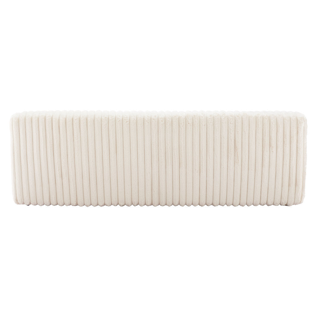 89" Cream Manufactured Wood Sofa - GreatEagleInc