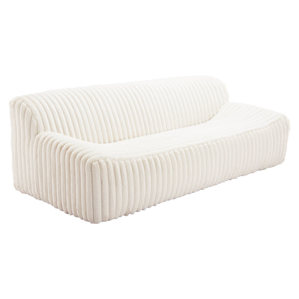 89" Cream Manufactured Wood Sofa - GreatEagleInc
