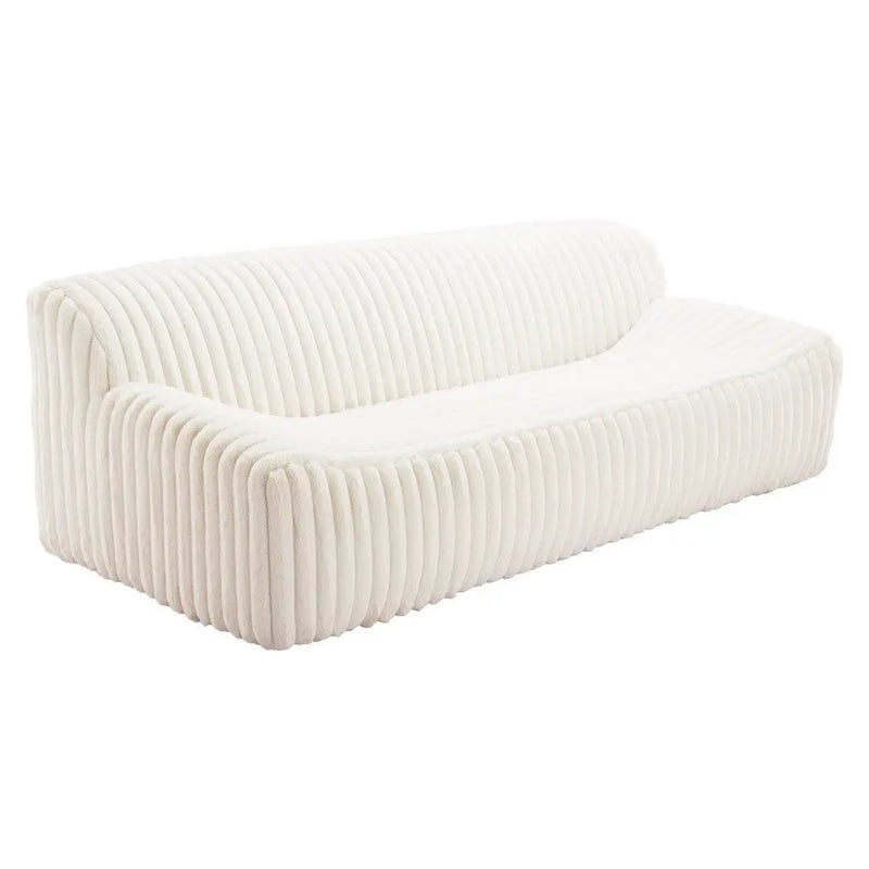 89" Cream Manufactured Wood Sofa - GreatEagleInc