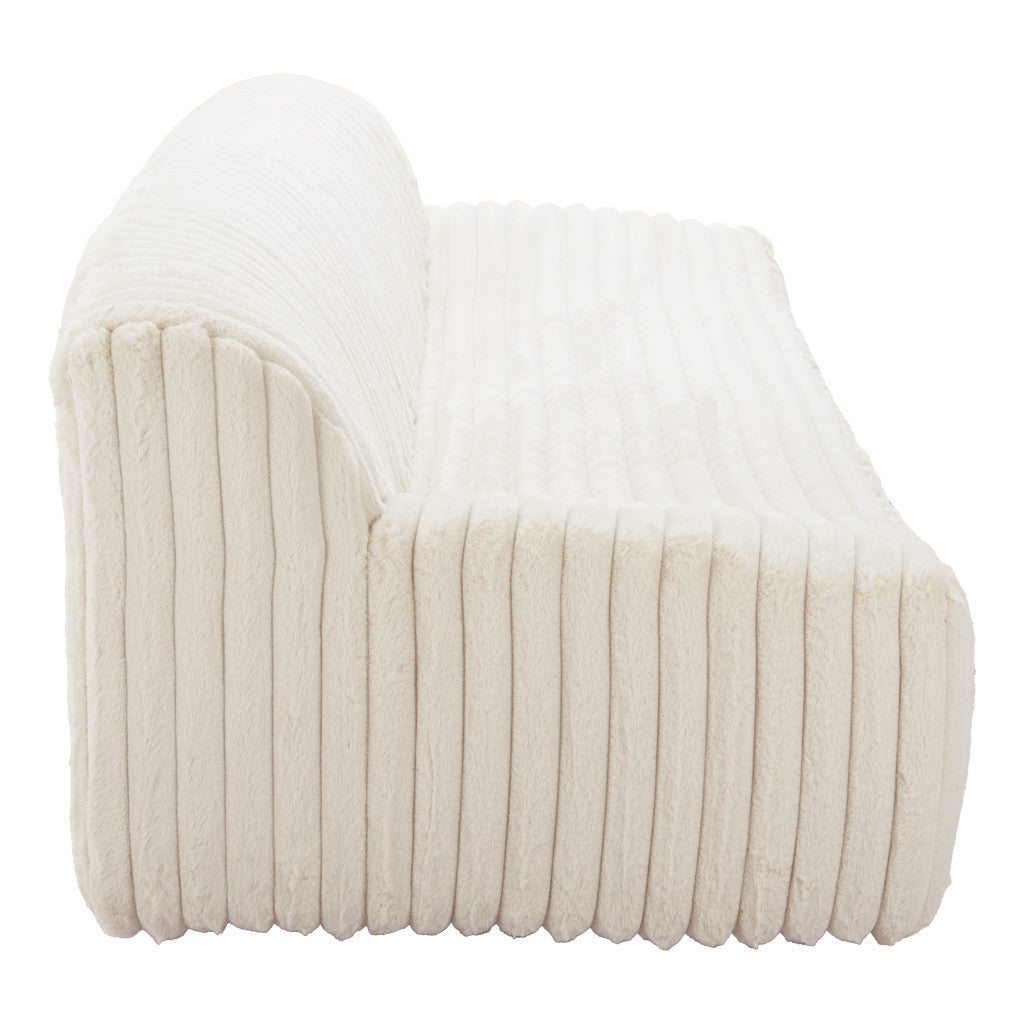 89" Cream Manufactured Wood Sofa - GreatEagleInc