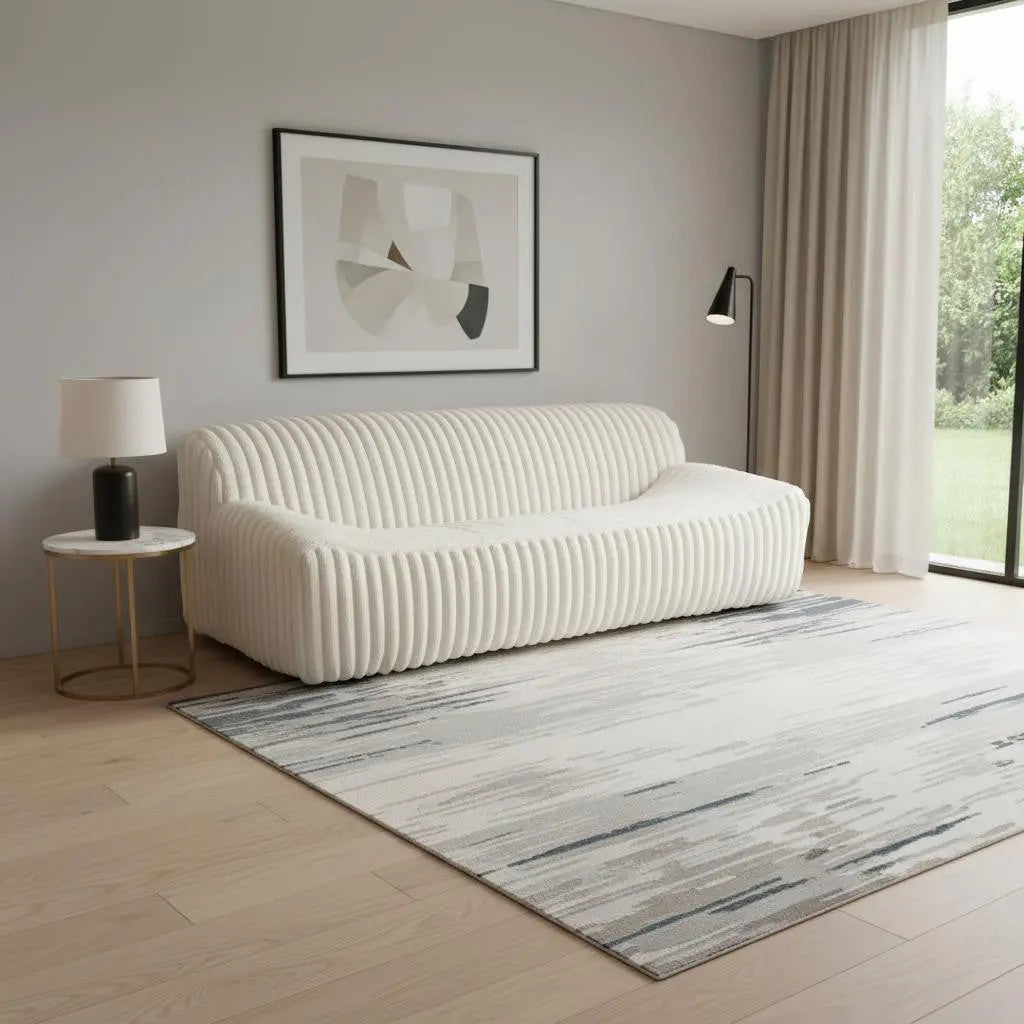 89" Cream Manufactured Wood Sofa - GreatEagleInc