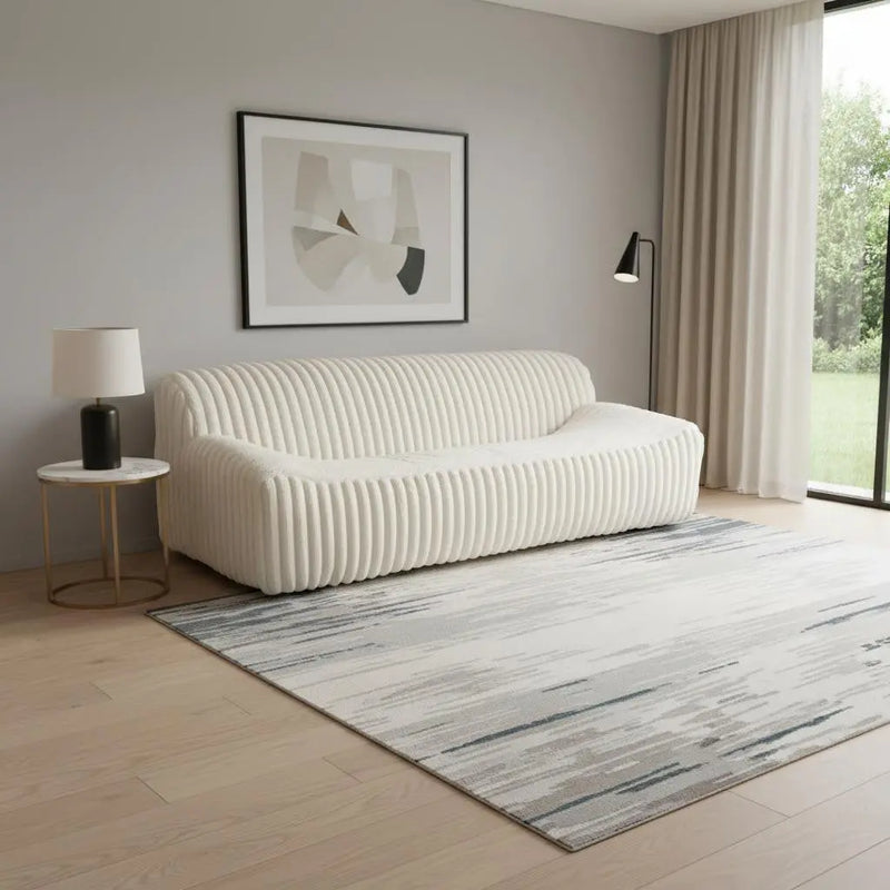 89" Cream Manufactured Wood Sofa - GreatEagleInc