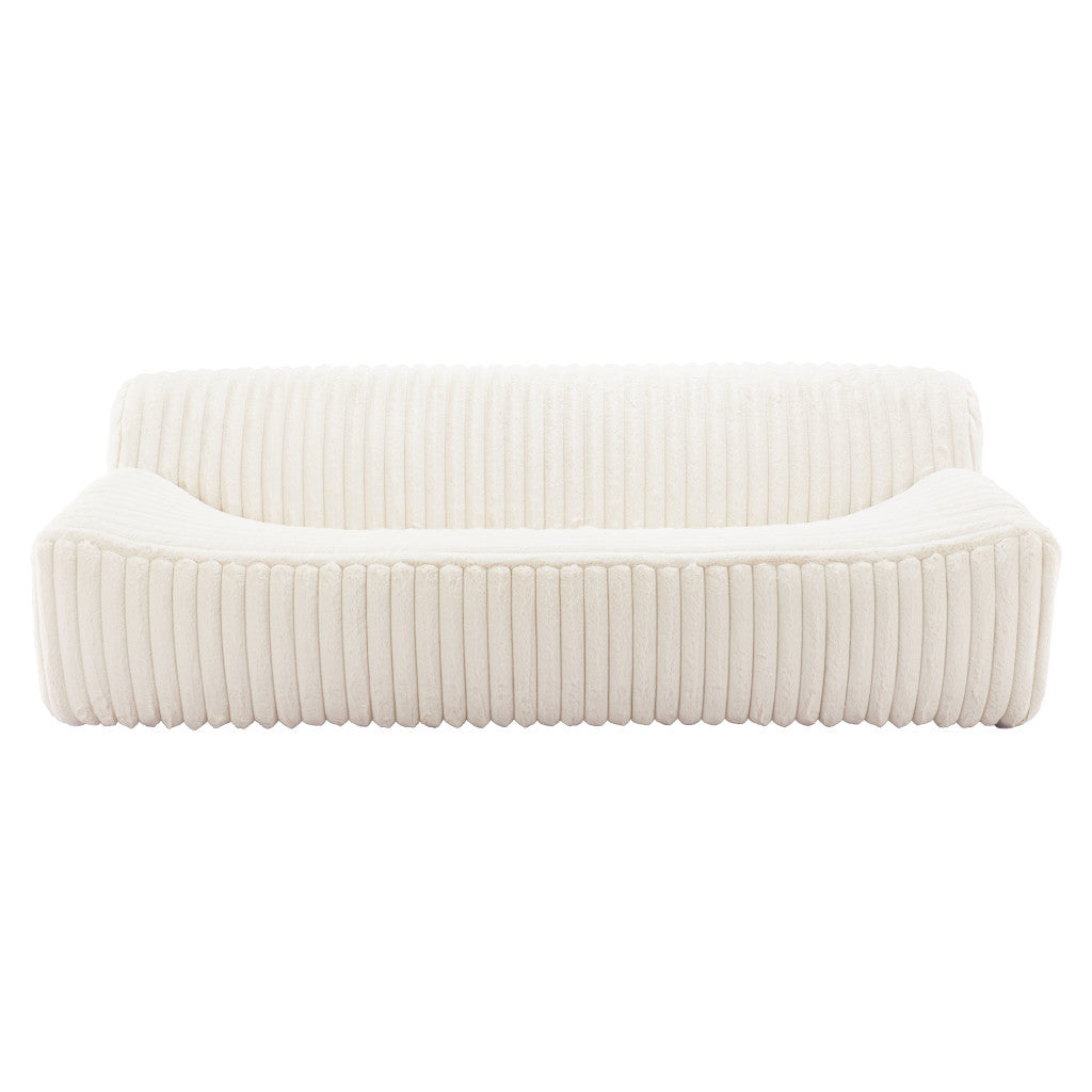 89" Cream Manufactured Wood Sofa - GreatEagleInc