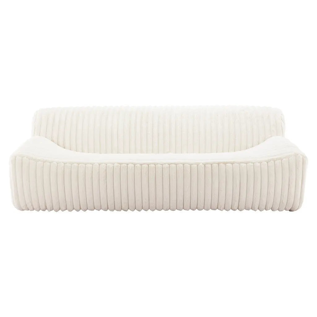 89" Cream Manufactured Wood Sofa - GreatEagleInc