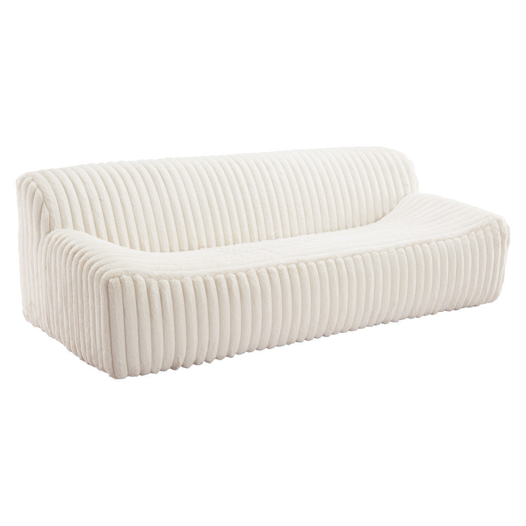 89" Cream Manufactured Wood Sofa - GreatEagleInc
