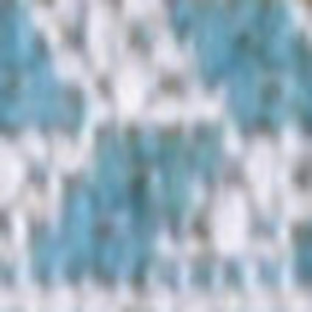 8' Aqua And Light Gray Striped Indoor Outdoor Runner Rug - GreatEagleInc