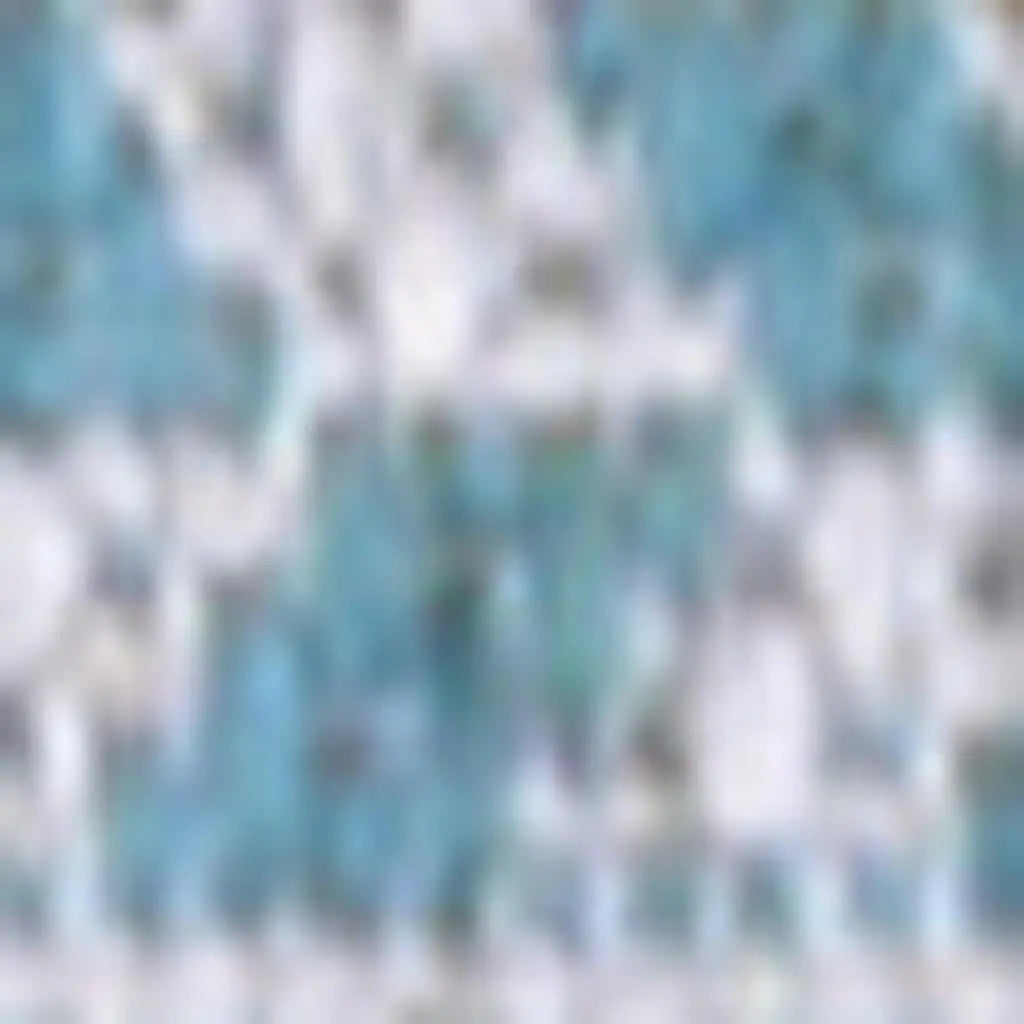 8' Aqua And Light Gray Striped Indoor Outdoor Runner Rug - GreatEagleInc