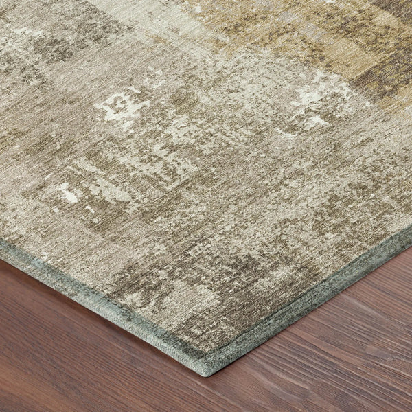 8' Beige And Brown Round Abstract Washable Indoor Outdoor Area Rug Homeroots Outdoor