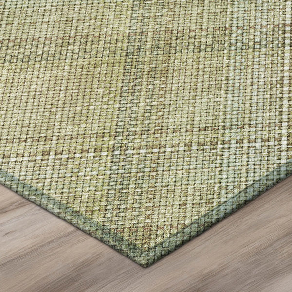 8' Beige And Brown Round Plaid Washable Indoor Outdoor Area Rug Homeroots Outdoor