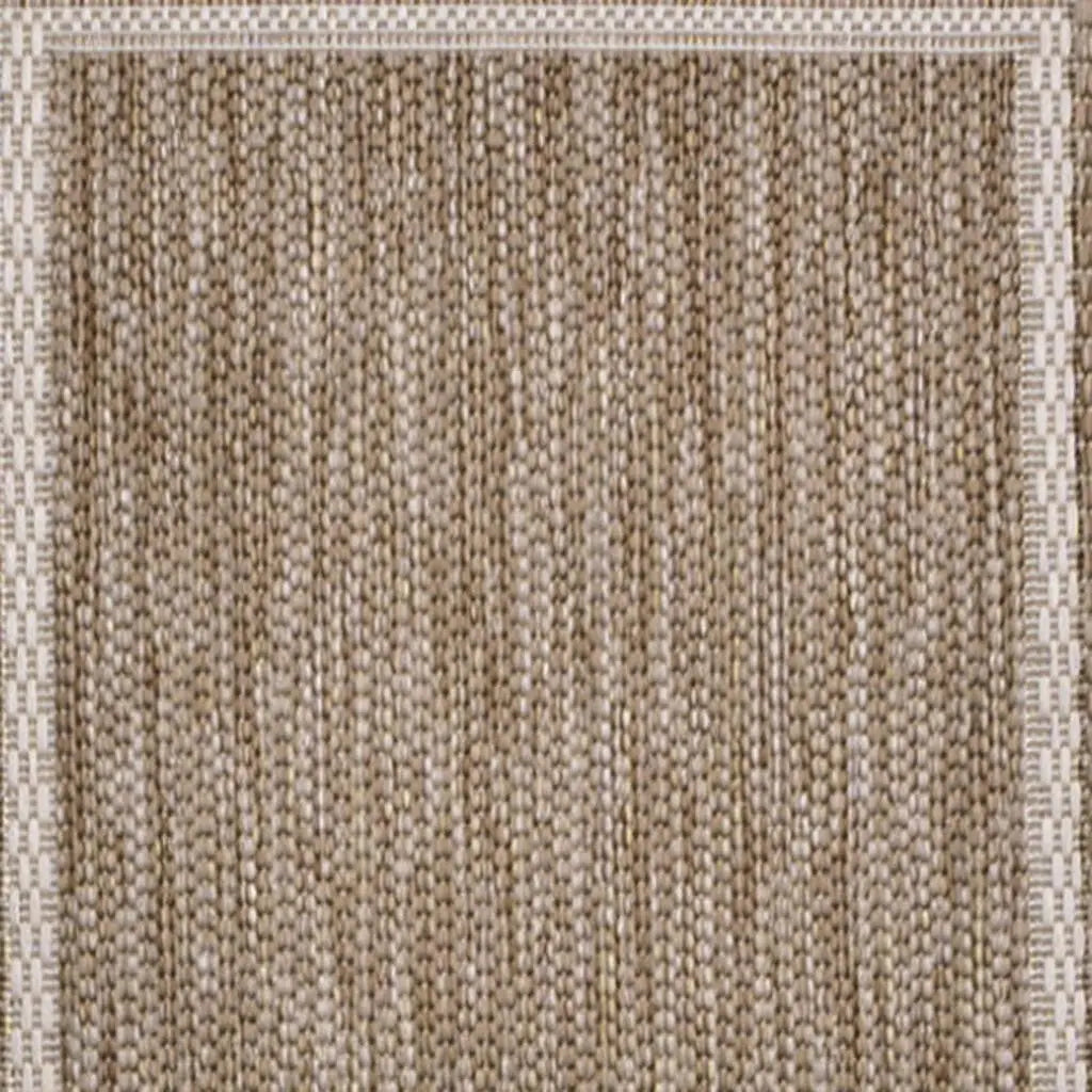 8' Beige And Cream Indoor Outdoor Runner Rug Homeroots Outdoor