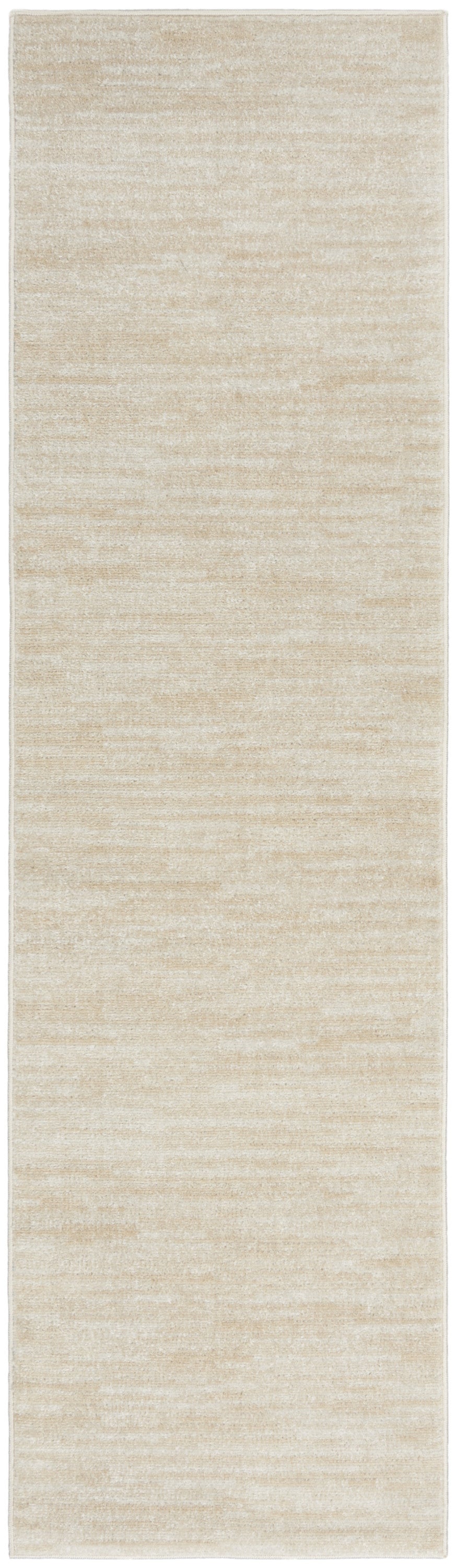 8' Beige And Ivory Indoor Outdoor Runner Rug - GreatEagleInc