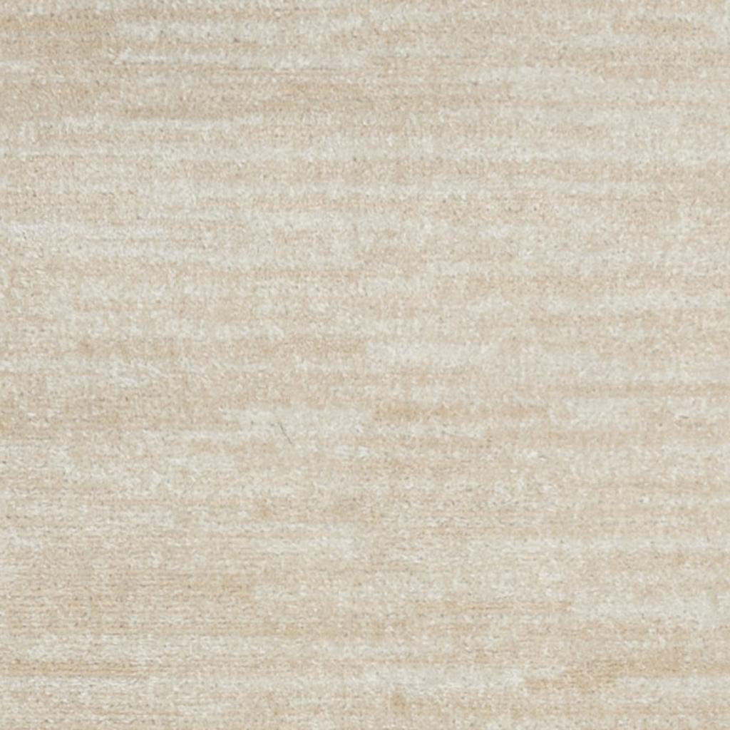 8' Beige And Ivory Indoor Outdoor Runner Rug - GreatEagleInc