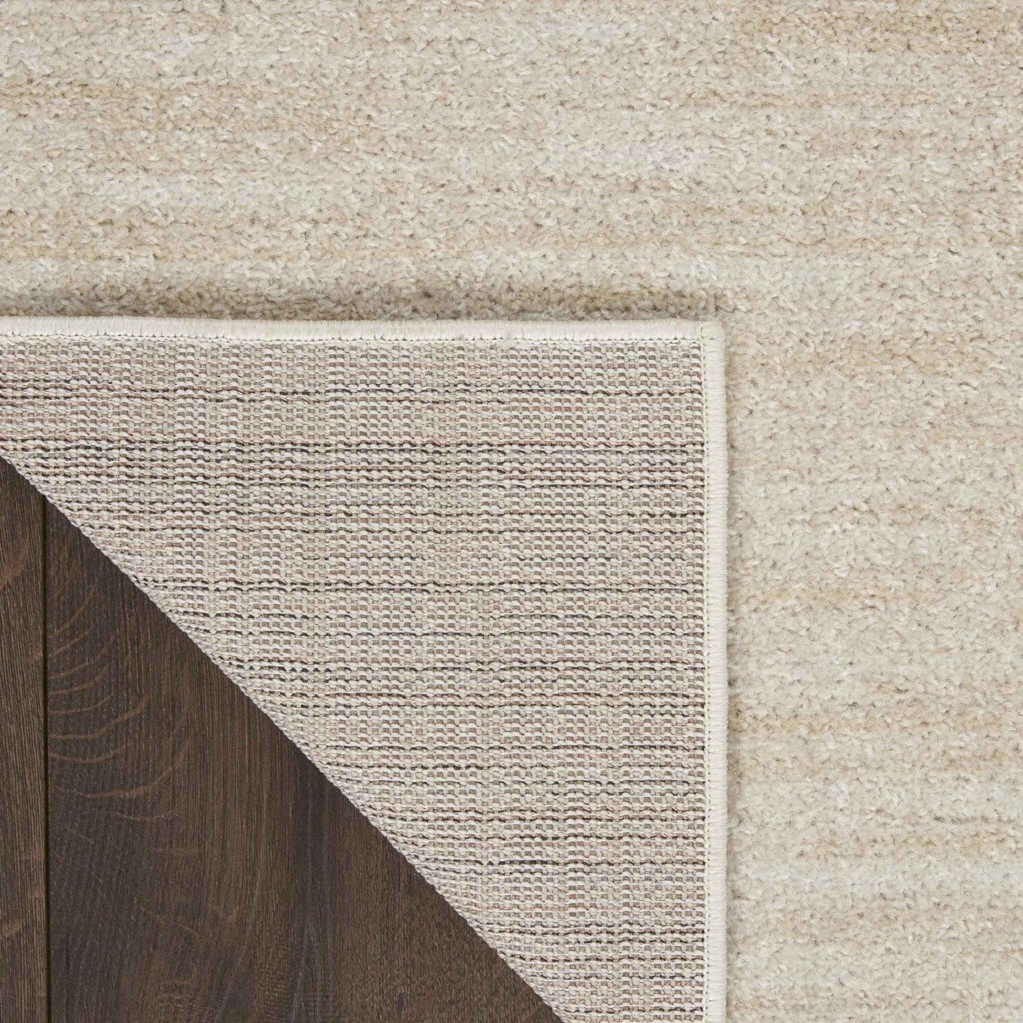 8' Beige And Ivory Indoor Outdoor Runner Rug - GreatEagleInc
